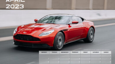 Fast Cars Calendar - April 2024
