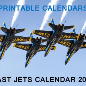 Fast Jets 2023 Printable Calendar