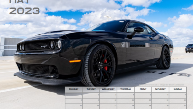 Free to Print Fast Cars Calendar for May 2023