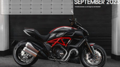 Motorcycles Printable Calendar - September 2023