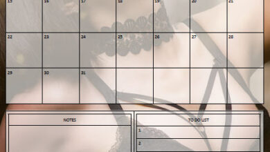Lingerie Planner - January 2024 - Free to Print