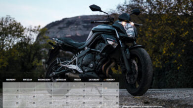 Motorcycles Printable Calendar - November 2023