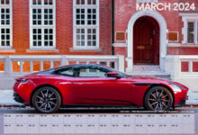 Fast Cars Calendar - Free to Print - March 2024