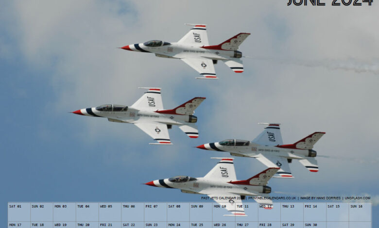 Fast Jets Calendar - June 2024